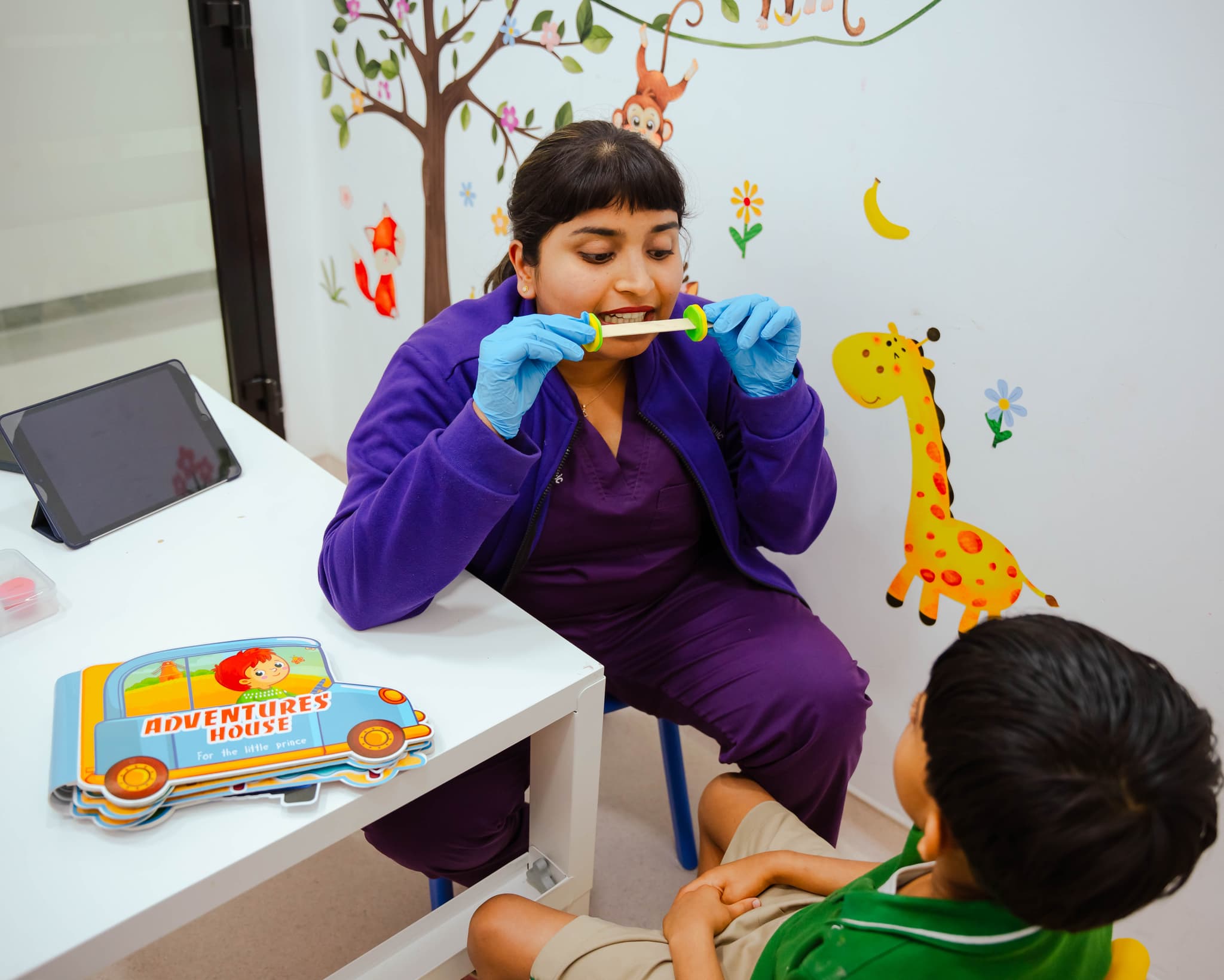 Oral placement therapy session at The Speech Clinic Dubai